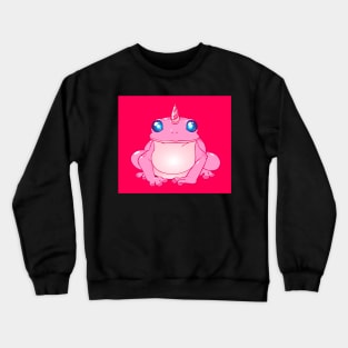 Cute pink unicorn frog Crewneck Sweatshirt